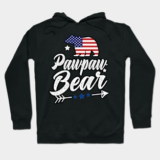 Pawpaw Bear Patriotic Flag Matching 4th Of July Hoodie